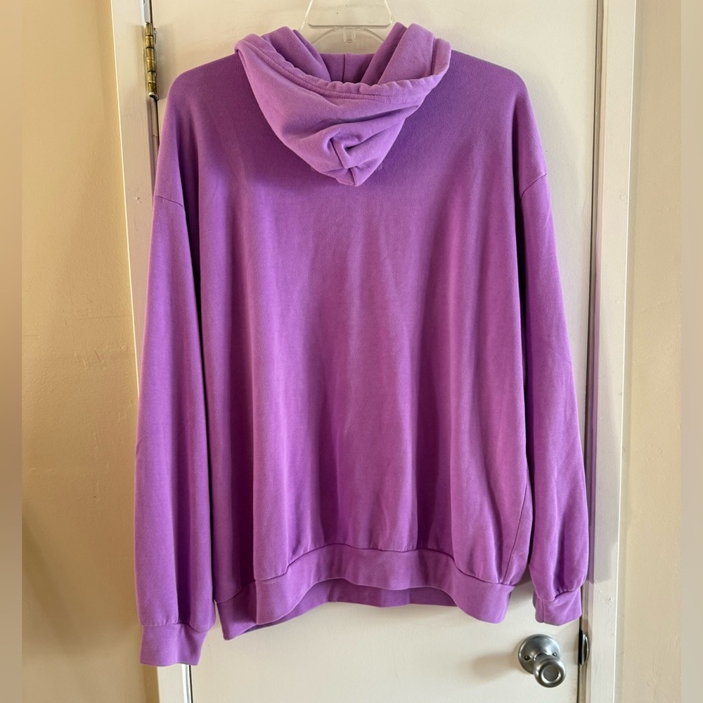 Aviator Nation Logo Pullover Relaxed Hoodie Neon Purple - Picture 2 of 5